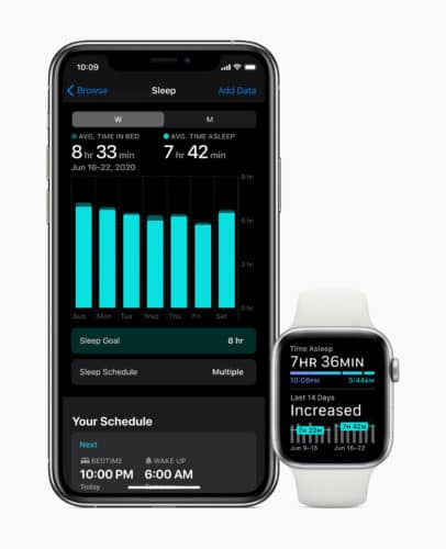Apple watch watchos7 sleep health app 06222020