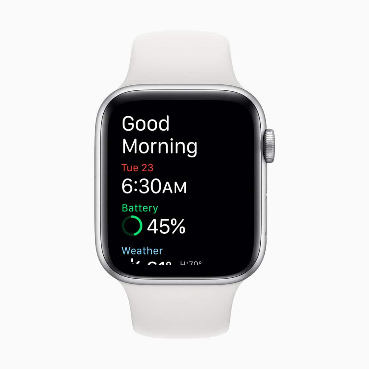 Apple watch watchos7 good morning watchface 06222020