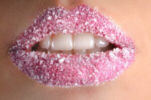 white granules on person lips 925802