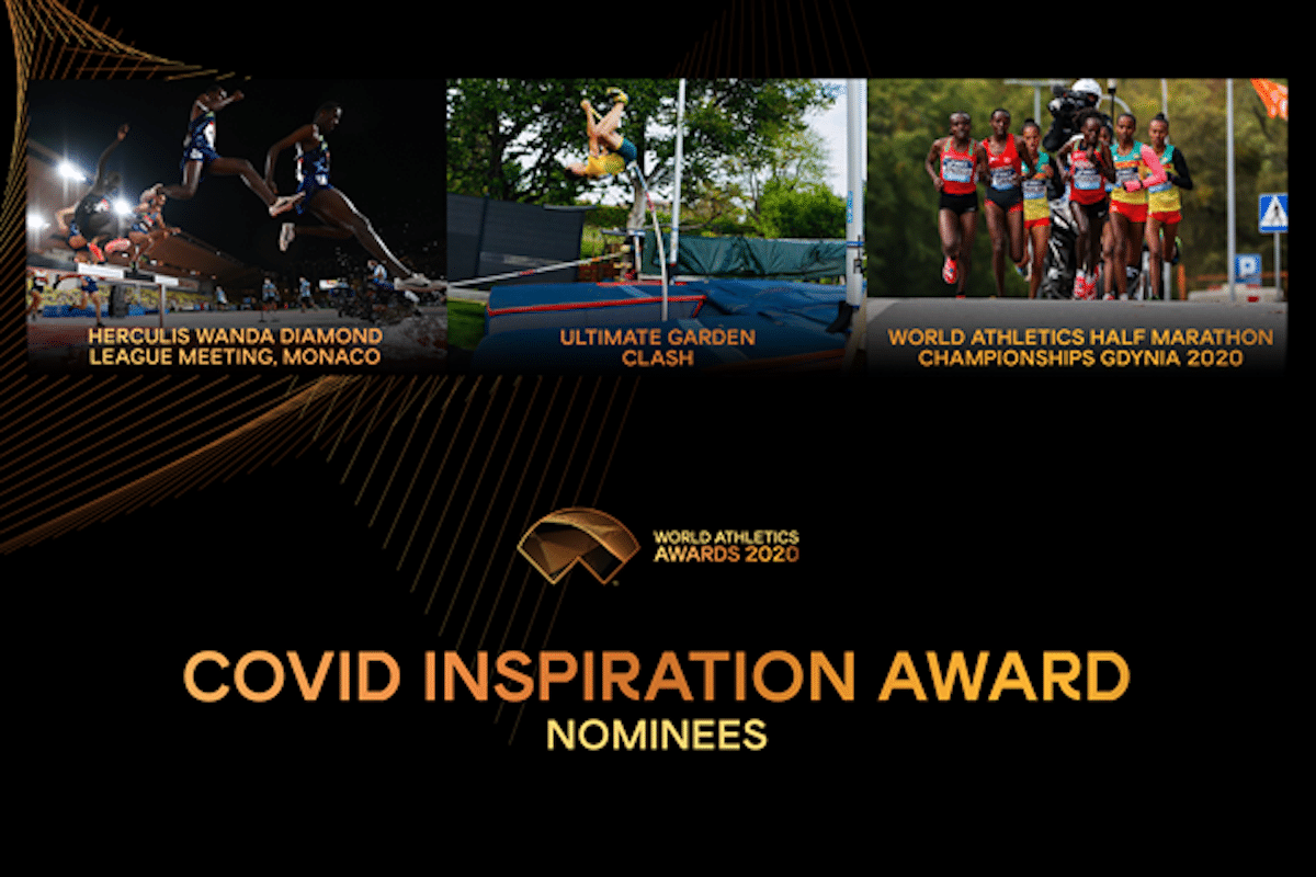 Who are the nominees for athletics covid inspiration award