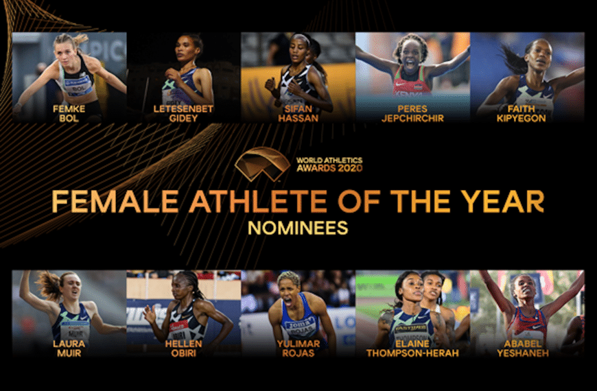 Nominees announced for female world athlete of the year 2020
