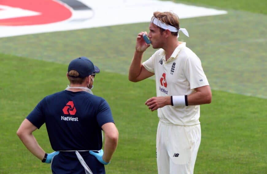 One Of The World’s Best Ever Bowlers Stuart Broad On Coming To Terms With His Asthma And How He Manages His Condition