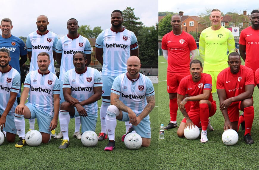 West ham legends vs team harvey charity match 2021 in aid of doms food mission
