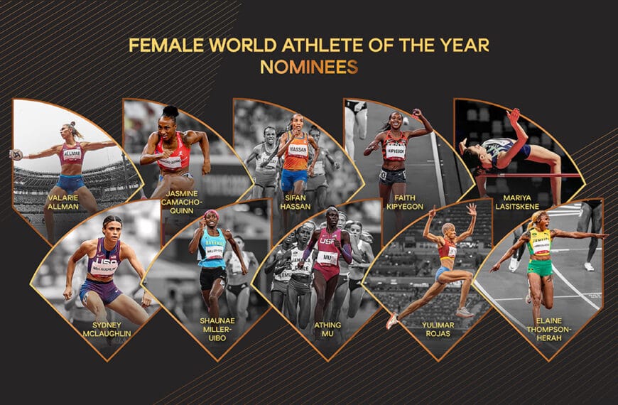 Nominees announced for female world athlete of the year 2021
