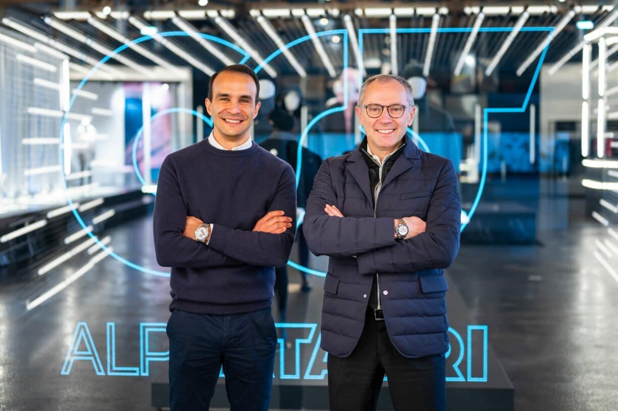 Ahmet Mercan CEO AlphaTauri and Stefano Domenicali President CEO Formula 1