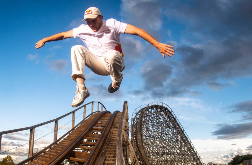 Freerunner Jason Paul Takes A Wild Ride On A Wooden Roller Coaster