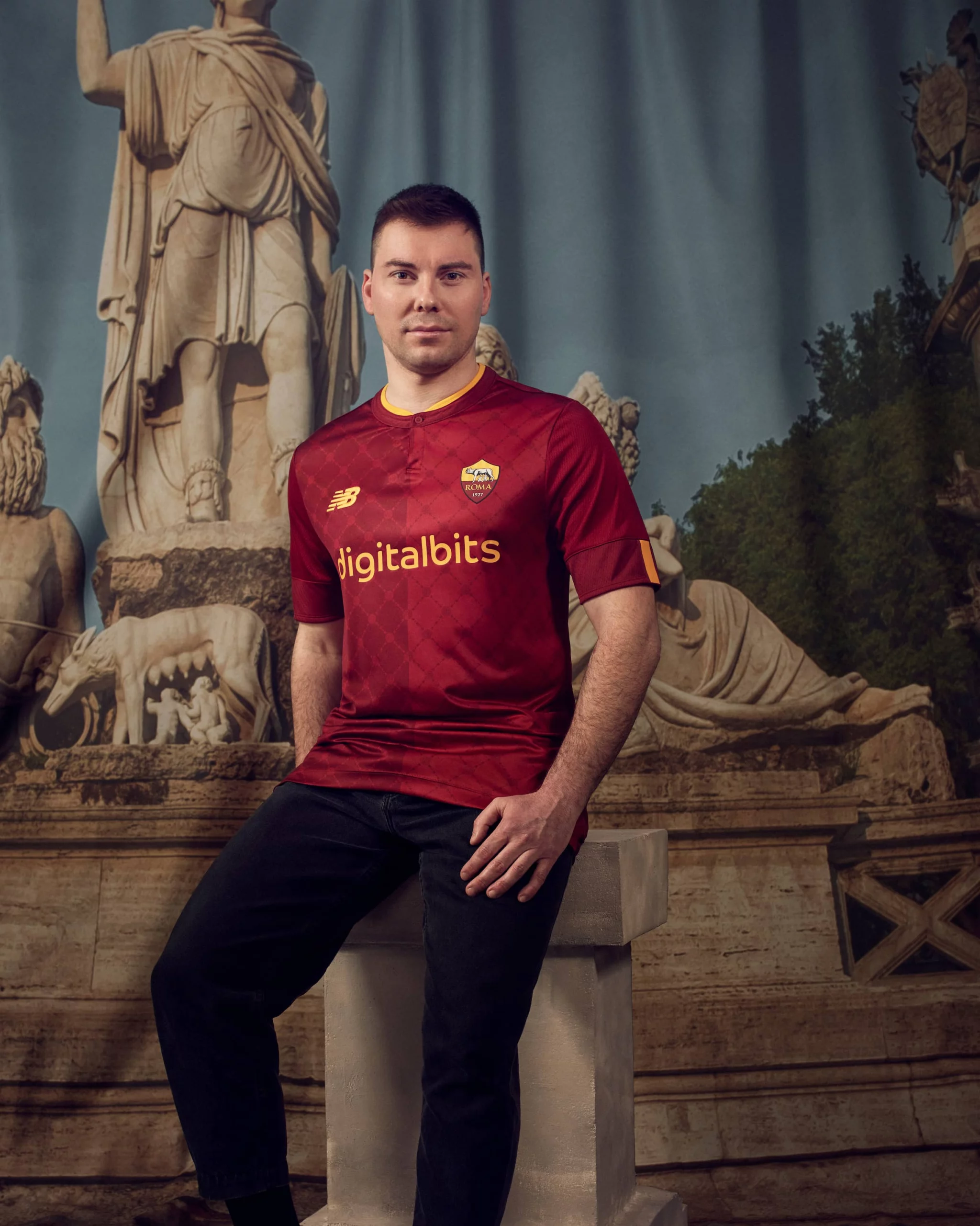 AS Roma 2223 New Balance Home Kit 3 scaled