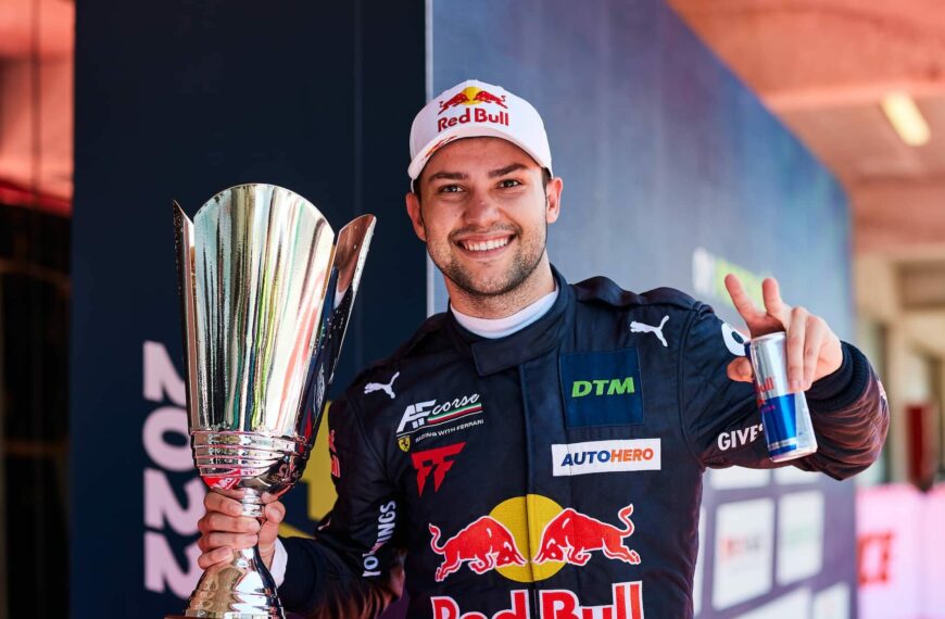 Felipe fraga claims a podium on his dtm debut in portimão