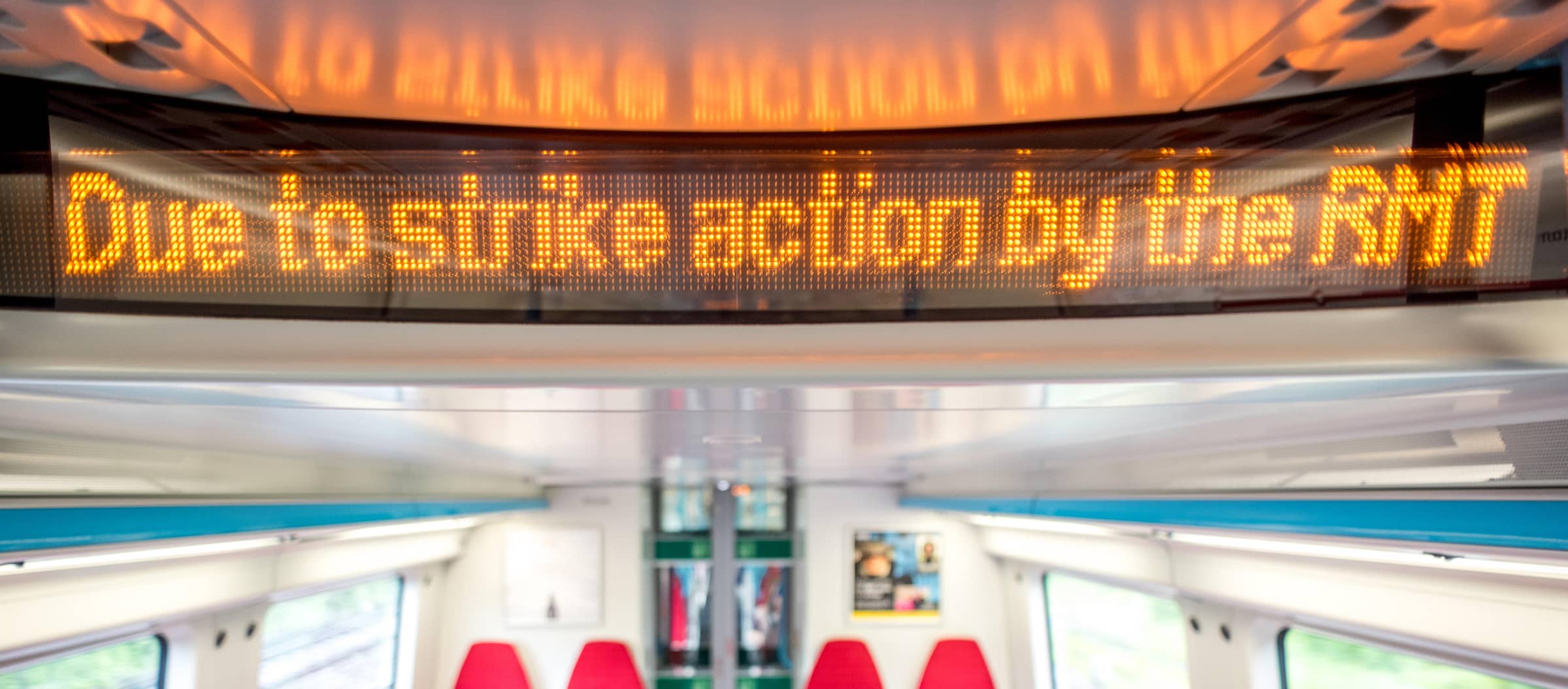 tube strike sign