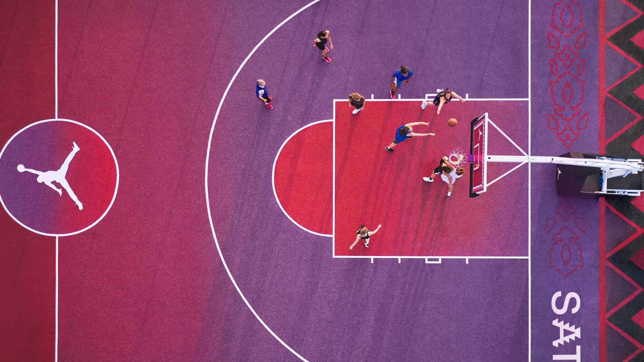 Jordan brand and satou sabally basketball court