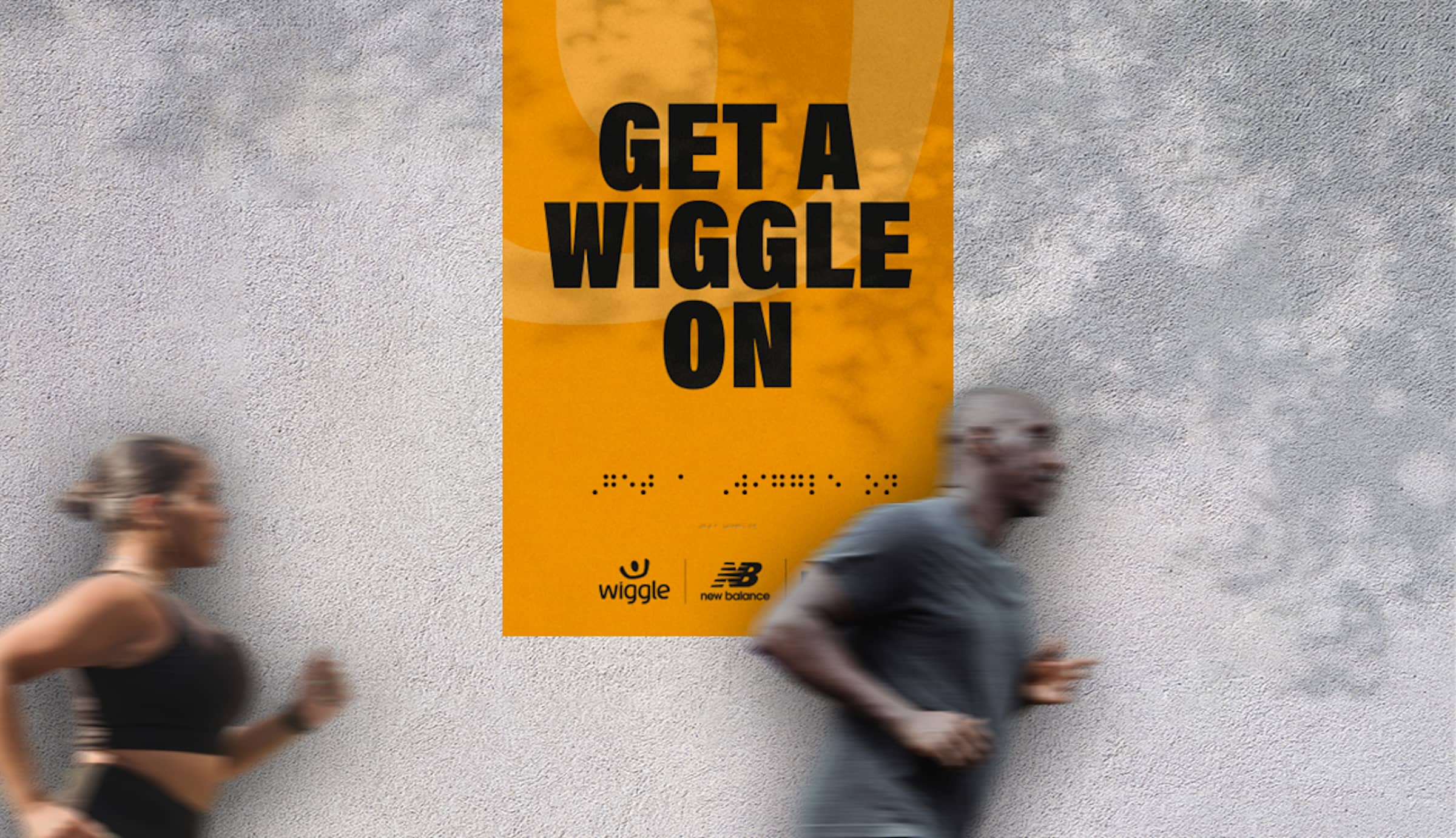 Wiggle and new balance bring first of their kind braille banners to the 2022 tcs london marathon