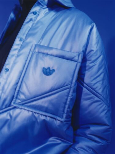 Adidas model wears blue version fall:winter drop 2